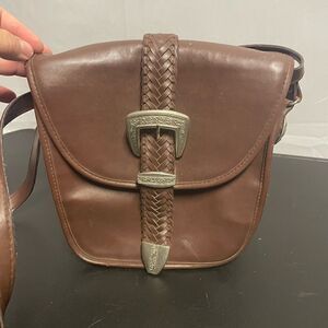 Vintage Leather Saddle Bag/ Purse